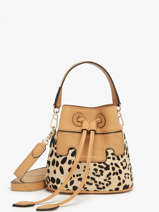 Cross Body Tas Capucine Xs Luipaard Leder Paul marius Beige leopard CAPUXLEO